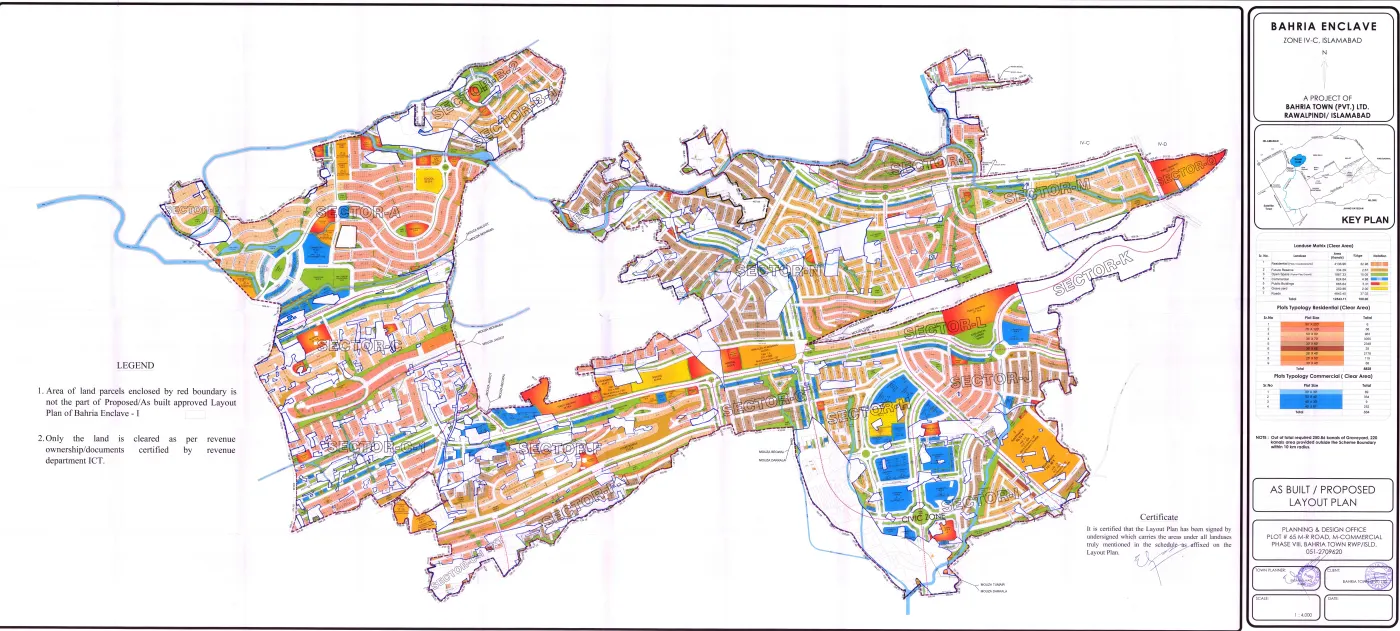 Bahria Enclave CDA-approved Layout Plan (LoP) — official Capital Development Authority document